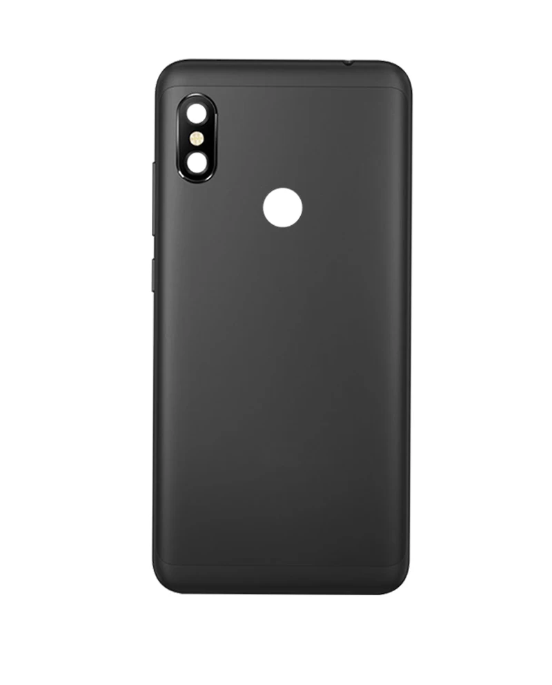 Для Xiaomi Redmi Note 6 Pro батарея задняя крышка Корпус Дверь Боковая кнопка камера Стекло Объектив Note 6 Pro запасные части - Цвет: Matte Black