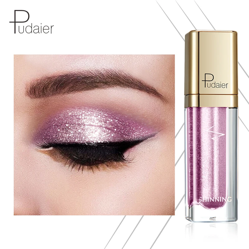 

Pudaier 18 Colors Shinning Smoky Eyeshadow Waterproof Diamond Glitter Liquid Eyeshadow Shimmer Eyeshadow Pigment Makeup Eyeliner