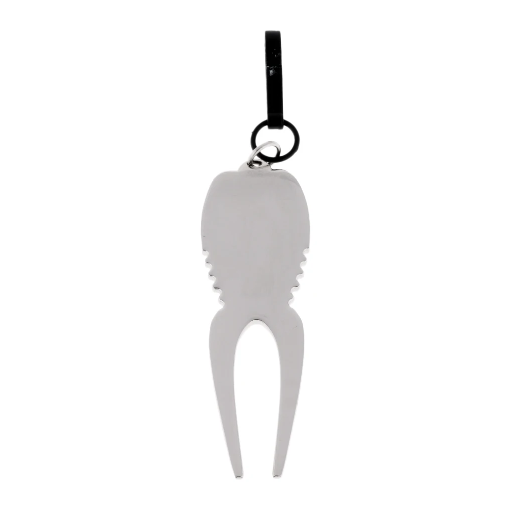 Multi-functional Zinc Alloy Magnetic Ball Marker Pitch Repairer Non-slip Solid Golf Divot Tool with Clip for Golf Bags Carts