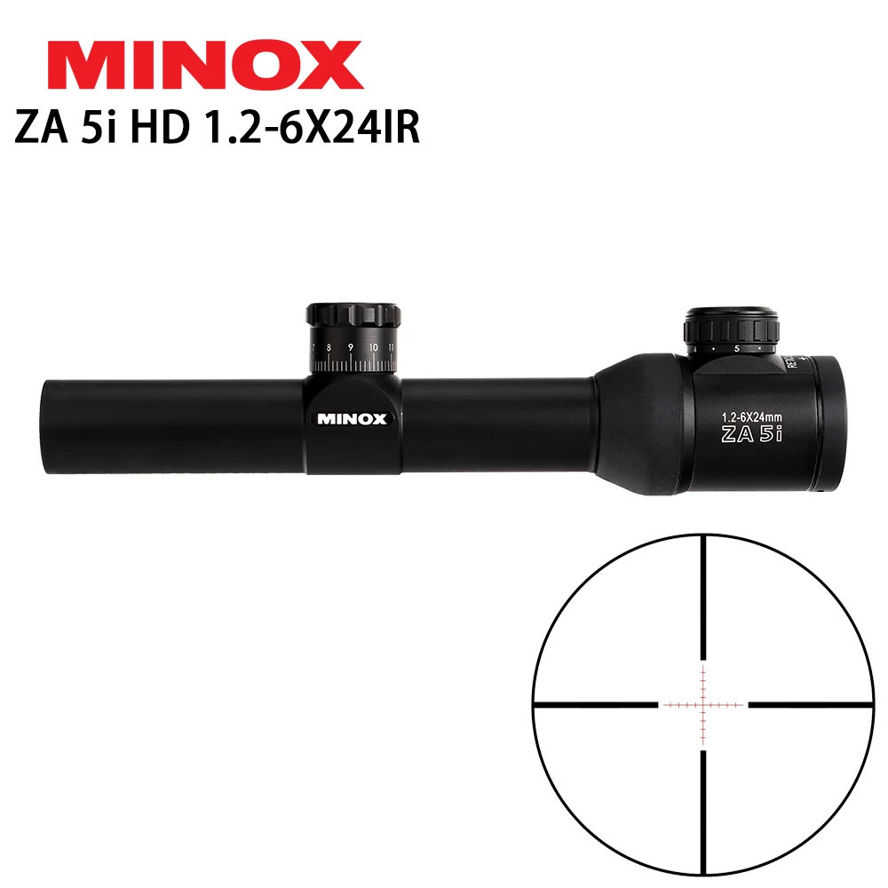 

MINOX ZA 5i HD 1.2-6X24 E IR Compact Hunting Rilfe Scope Glass Etched Reticle Red Illuminated Tactical Optical Sight