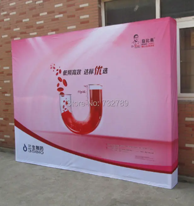 

10ft Velcro Fabric Pop up Display Banner Stand Trade Show Exhibition booth Backdrop Stand without Banner