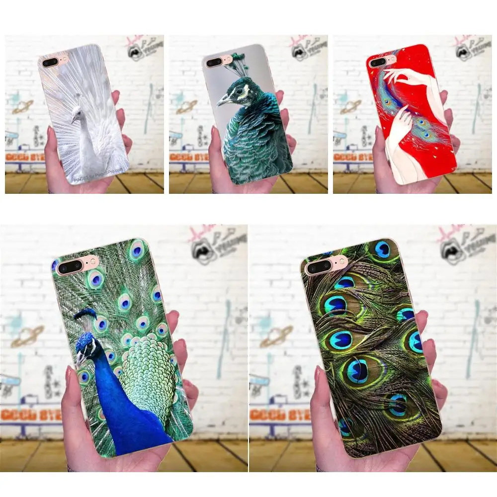 Красивое перо павлина ТПУ чехлы Чехол для Apple iPhone 4 4S 5 5C 5S SE 6 6S 7 8 Plus X XS Max XR |