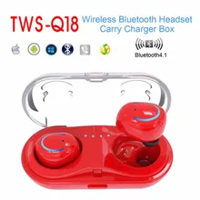 Высокое качество мг Q18 Беспроводной Bluetooth гарнитура наушники с четкой передачей басов и наушники с зарядным устройством наушники для всех умных мобильных телефонов