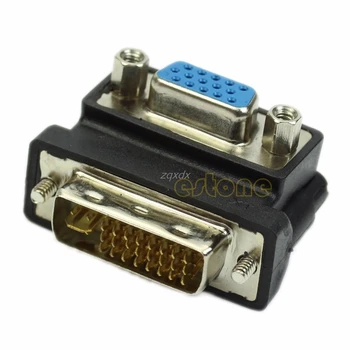 

Adapter VGA Female To DVI 24+5 Male Right Angle 90 Degree Converter Drop ship