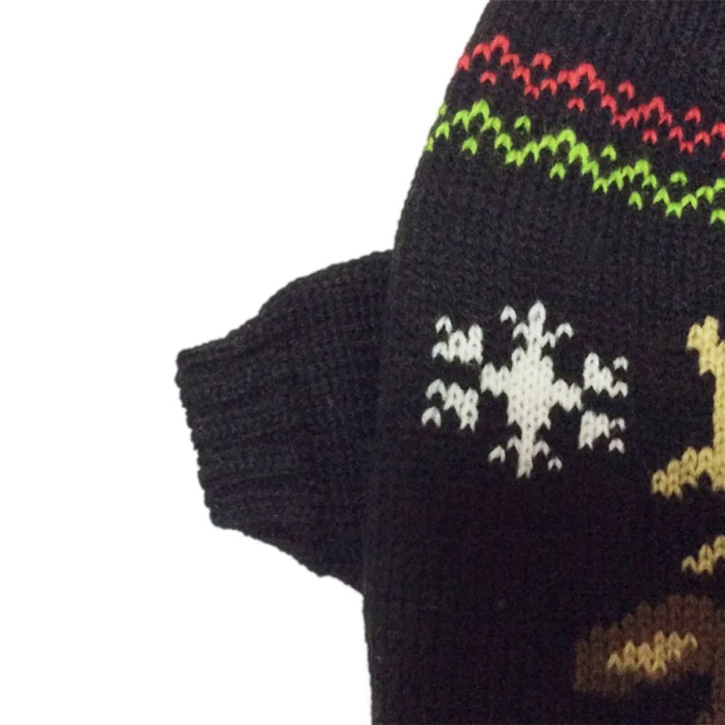 Щенок Рождественская одежда трикотаж теплая одежда Рождественская домашняя собака свитер милый олень узор водолазка для зимы рождественские принадлежности