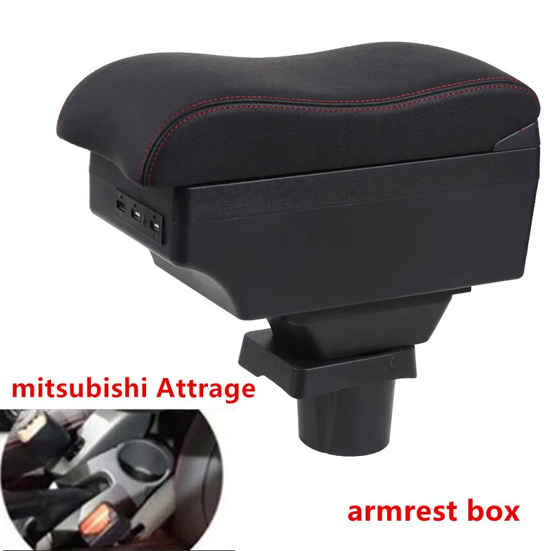 

For Mitsubishi Attrage Armrest box central Store content box with cup holder ashtray with USB interface