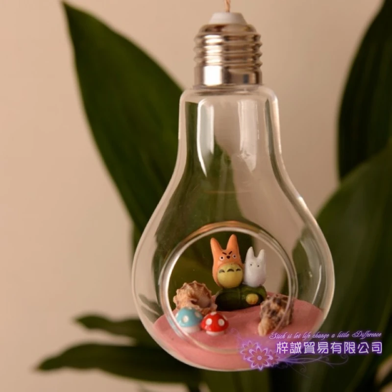 

Light Bulb Glass Vase Terrarium Vases Cute Flower Pots Tabletop Glass Modern Vaso Wedding Floor Air Planter Decorative Vase