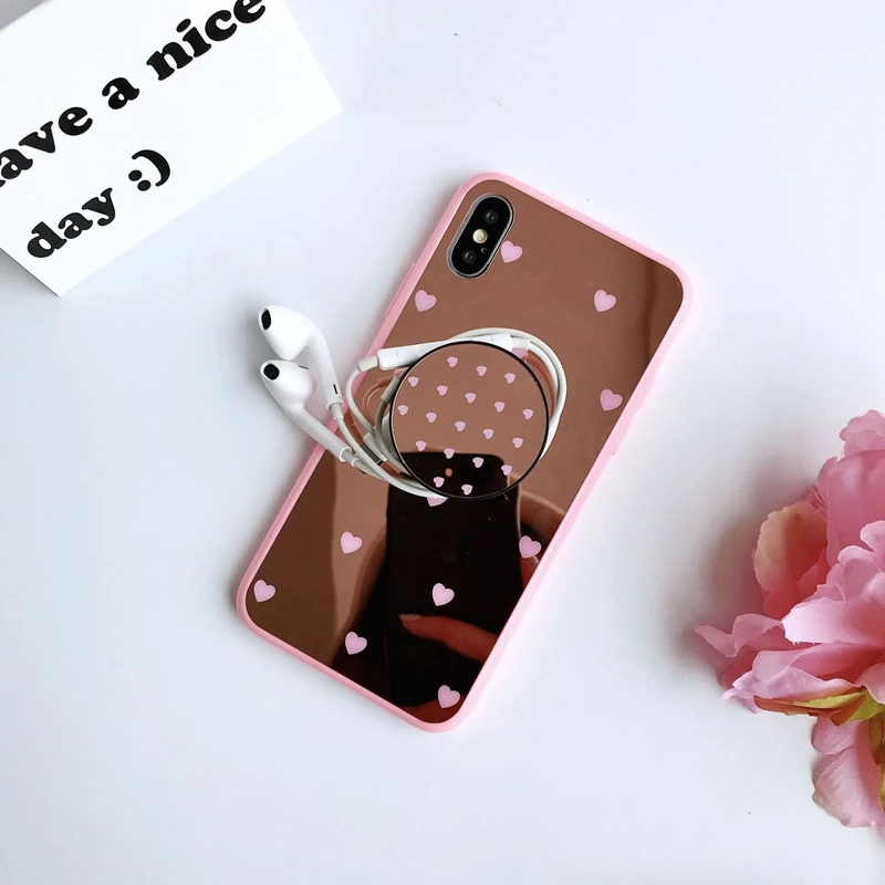 Ins/чехол для телефона с подставкой iphonexs max зеркальный чехол 8/7plus защитой от