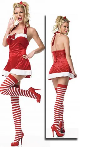 Женское Красное рождественское платье для косплея Санта Клаус женский костюм для вечеринки Косплей 013