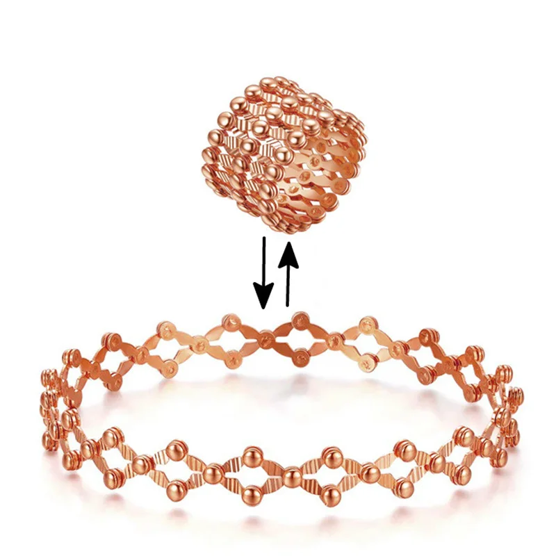 

Designer bracelet Stretch ring change bracelet a dual-purpose deformation 2018 NEW Christmas gifts for women 925 sterling silver