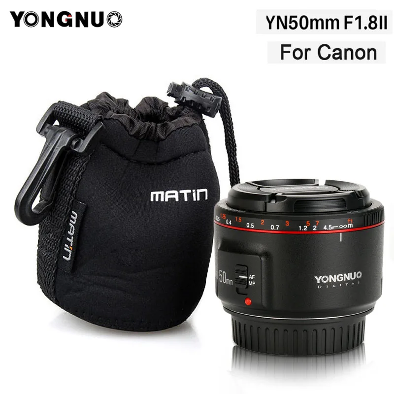 

2018 YONGNUO YN50mm F1.8 II Fixed Lens for Canon AF/MF Large Aperture Metal Mount Focus 50mm lens for Canon 600D 1300D DSLR