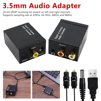 

Digital to Analog Audio Converter 3.5mm Jack Audio Adapter Coaxial Signal to Analog Stereo Audio Adapter