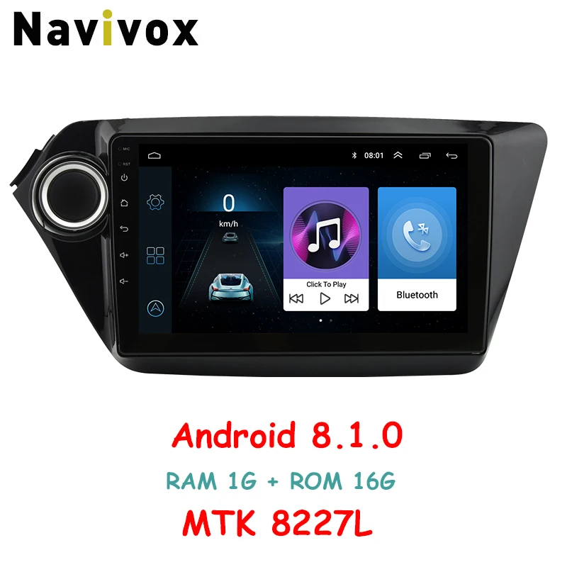 

Navivox 2Din Car Radio Android 8.1 Car DVD Player GPS Navigation for Kia k2 RIO 2010 2011 2012 2013 2014 2015 Head Unit Stereo