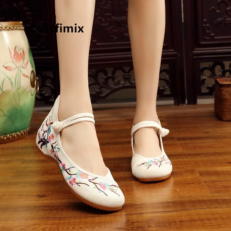 Marlisasa Zapatos De Mujer Женская Классическая танцевальная обувь с цветочной вышивкой