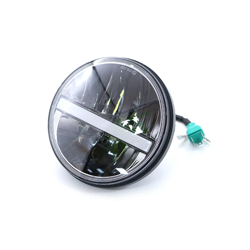 

Custom 7'' Round H4 Hi/Lo Beam LED Projection Headlight Motorcycle Headlamp 12V For Harley Electra Street Glide FLHR Softail