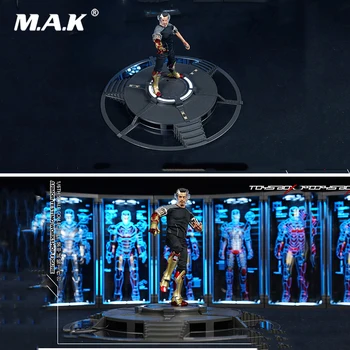 

1/6 Figure Scene Accessories Iron Man Tony Armored Debugging Platform Remote Control Luminous Breathing Light Model for 12‘’