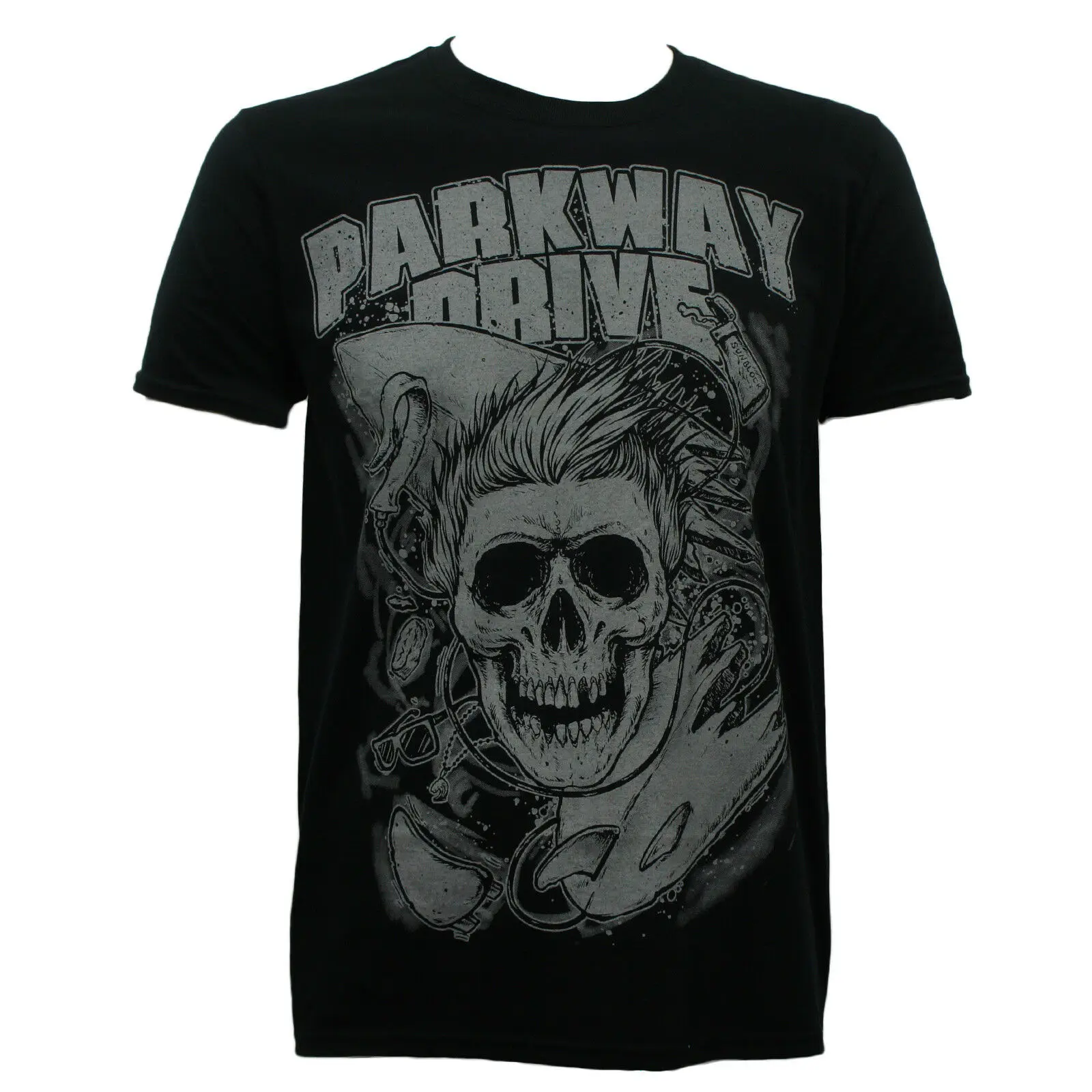 Аутентичная parkway Drive Surfer Skull Slim Fit футболка S M L XL 2XL Новинка|Футболки| |