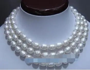 

50 inch SOUTH SEA AAA 9-10MM BLACK PEARL NECKLACE 14K Gold Clasp