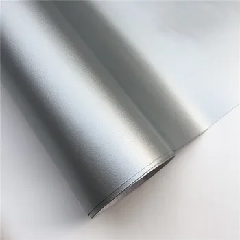 

Silver Leather Pattern Vinyl Wrap Film Car Wrapping For Car Sticker DIY PVC Interior Decoration Console Phone Skin