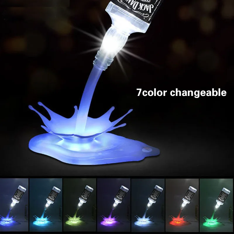 ضوء الإضاءة الجدة 3d usb مصباح ضوء led سكب النبيذ الراقية مصباح طاولة مكتب زجاجة النبيذ الزفاف حزب هدية