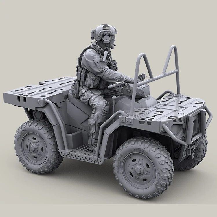 1/35 полимерный модельный комплект США спецназ современный ATV rider с Mk18 карабином(только один солдат) Неокрашенный 245 г