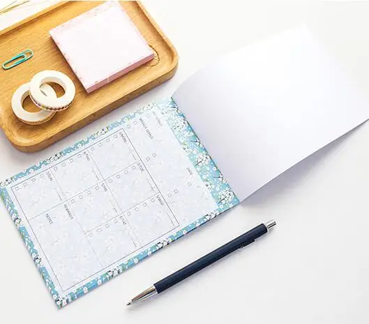 

Mint Floral Undated Monthly Weekly Scheduler Paper Pad 20 Sheets School Office Supplies 1 Piece