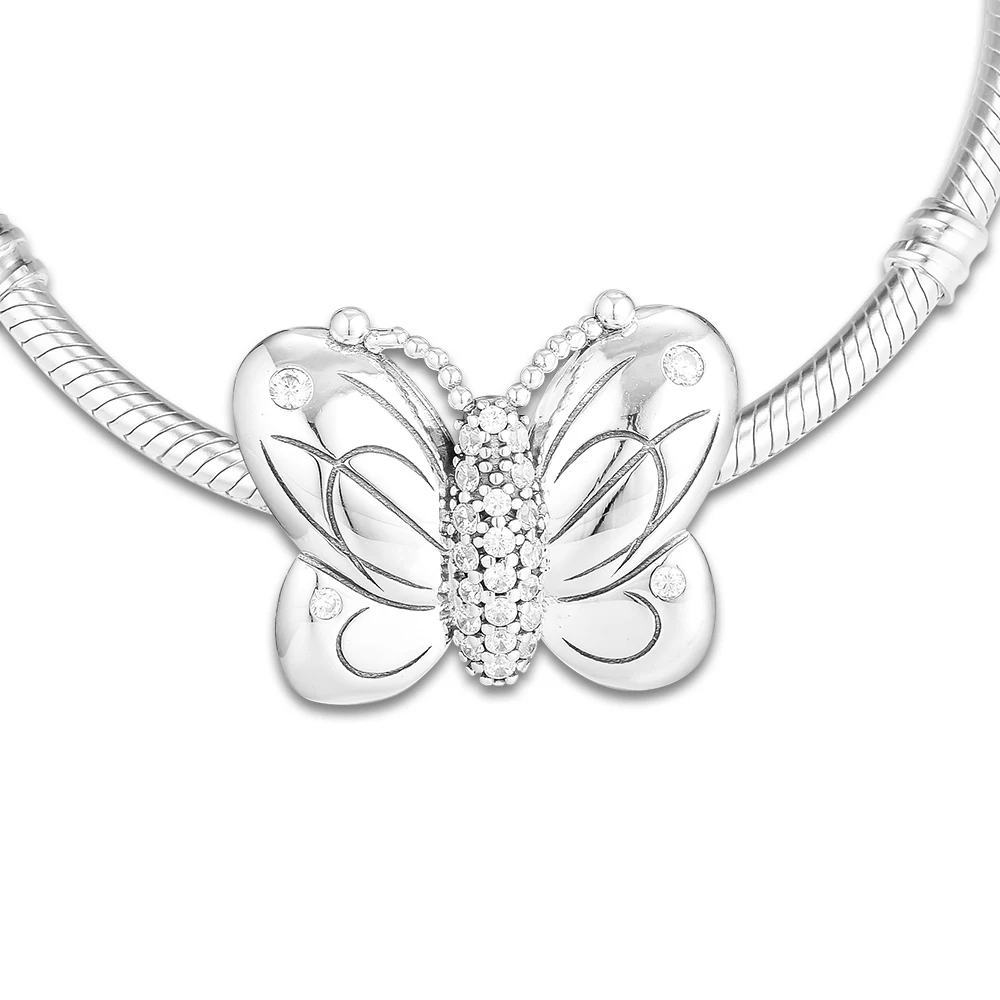 DIY подходит для браслетов Pandora с подвесками декоративные бусины-бабочки 100%