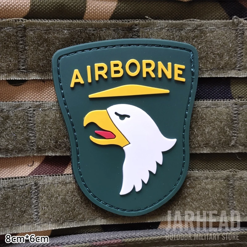 101st Airborne Division военные ПВХ нашивки липучка резиновая нашивка Тактический значок индивидуальность для кронштейн одежда