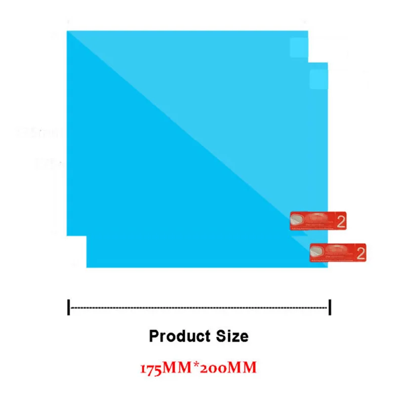 

Rainproof 175*200mm Protective Film Blue Car Anti Water Mist 2pcs Replaces Newest Hot Sale Brand New Universal