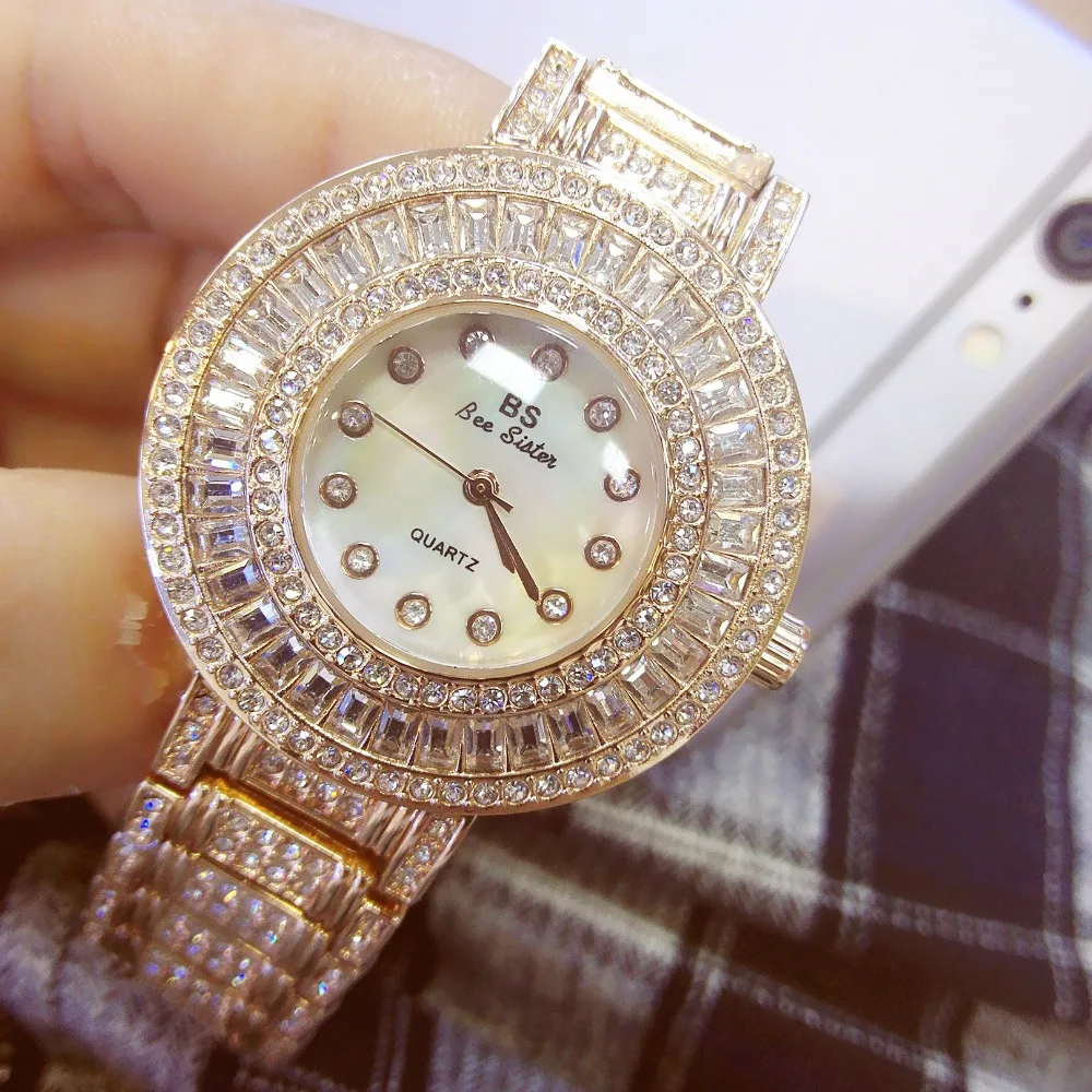 New Arrival Famous Brand Bling Watch Women Luxury Austrian Crystals