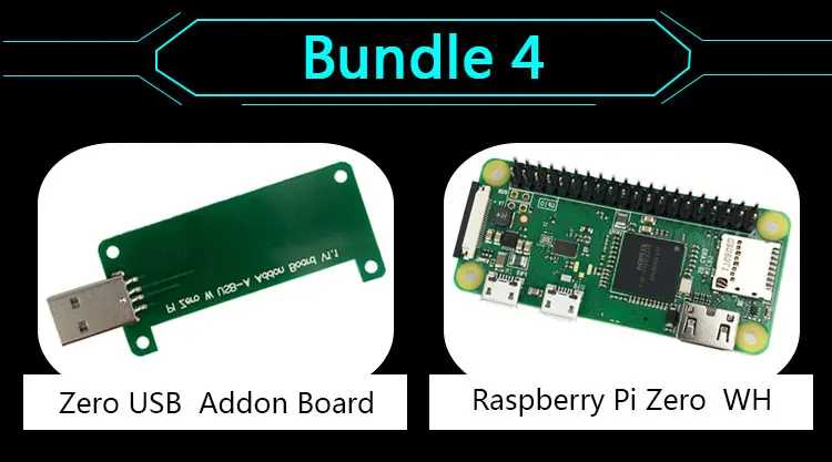 The Raspberry Pi Zero Pi zero W Pi Zero WH BadUSB Board Bundle Pi0 Addon Board - Комплект: Комплект 4