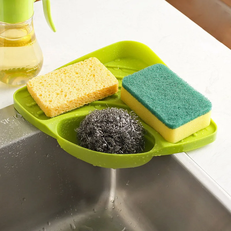 

Fashion Multi-Functional Kitchen Shelf Sink Dishwash Sponge Draining Shelf Bathroom Soap Rack