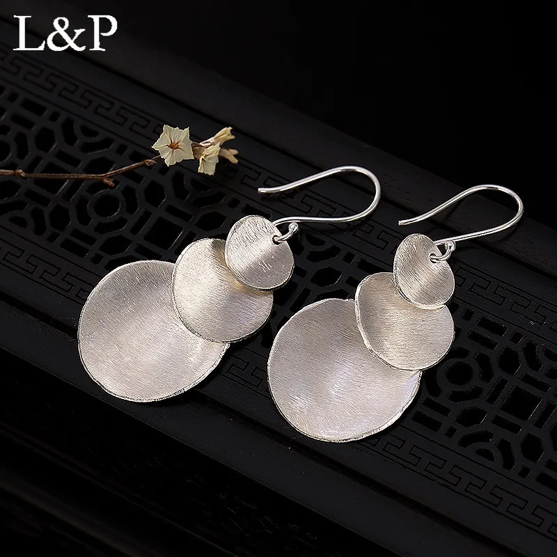 

2019 New Fashion 925 Sterling Silver Double Circle Earrings Ethnic Elegant Fine Jewelry Earrings For Engagement Christmas Gift