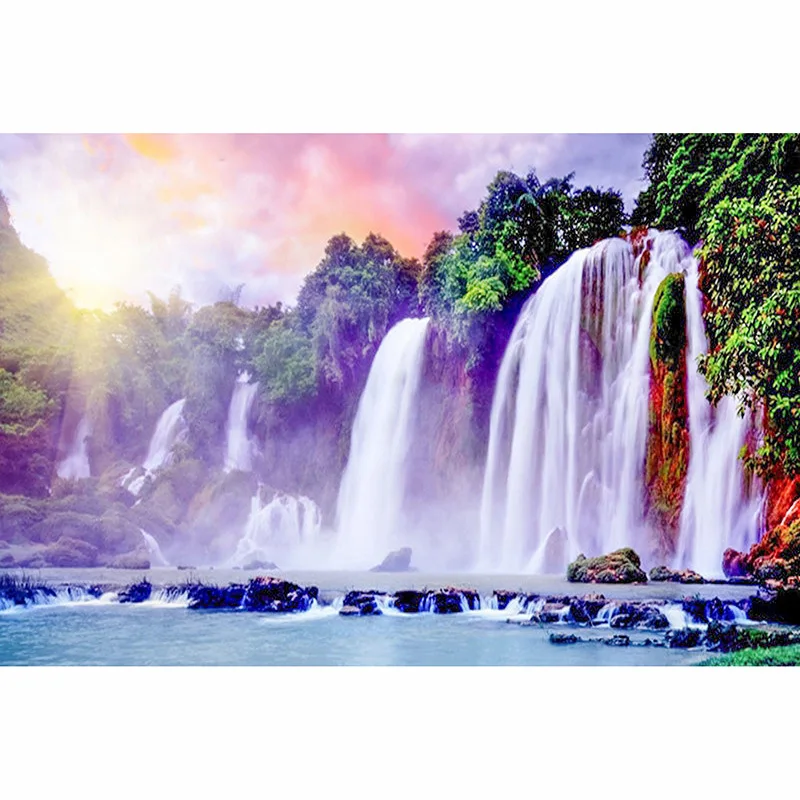 

5D Diamond Embroidery Waterfall Scenery Diamond Painting Landscape Cross Stitch Full Crystal Wall Painting Christmas gift