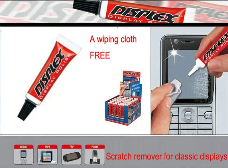 Displex Plastic Polish Revitalizer Scratch Remover for Cell Phone LCD  Screens w/Microfiber Cloth : Health & Household 