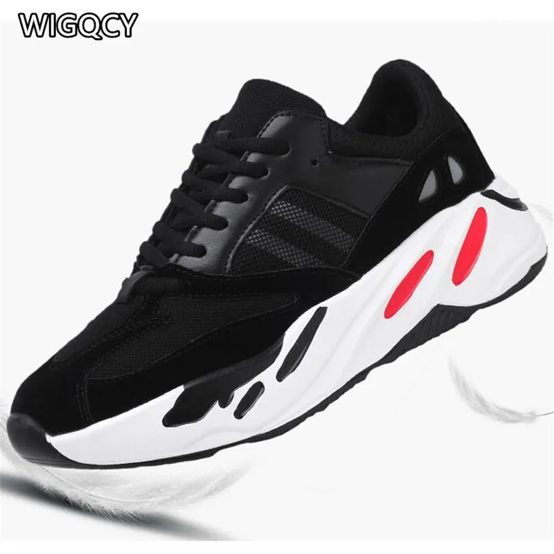 WIGQCY/Новинка года, Всесезонная спортивная обувь для пары, модная обувь в стиле «Старый тренд», удобная обувь на толстой подошве, большие размеры, Y176