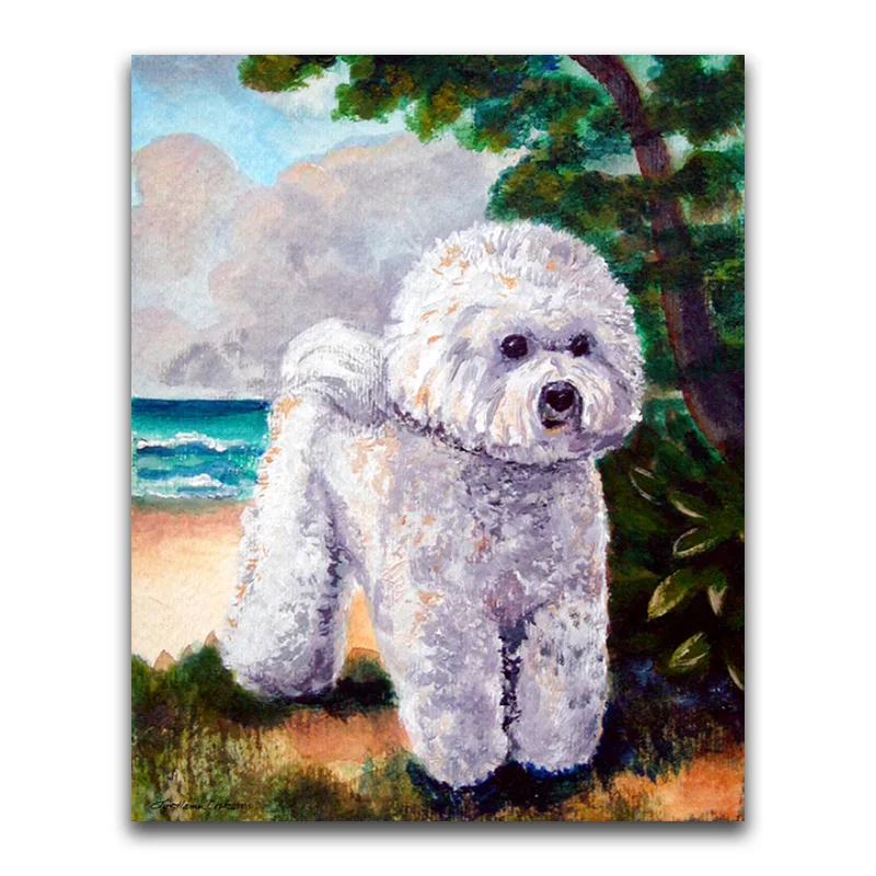 5D DIY Diamond painting dog Full Square Diamond embroidery Cross stitch pet Bulldog  Full Round Diamond mosaic Cartoon puppy 