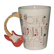 1 шт Акустическая гитара ручка кружка с музыкальными нотами гитарист Cearmic кофейная кружка чайная чашка рок-н-ролл кружка подарок для меломана
