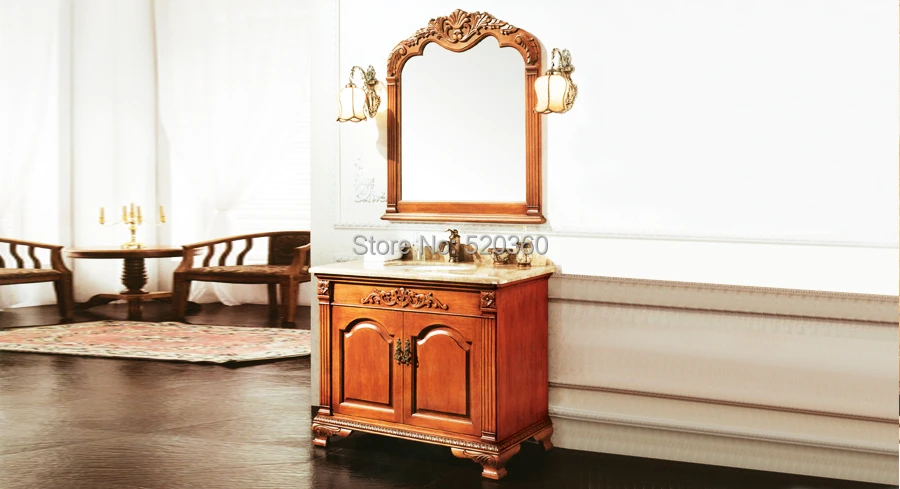 oak makeup vanity with lights