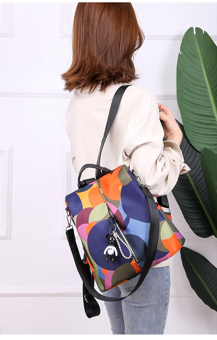 Novo multifuncional mochila feminina à prova dwaterproof