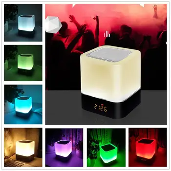 

Adeeing Multifunction Colorful Pat Light Night Light with Alarm Clock Bluetooth Voice Box Player Function for Room Supplies