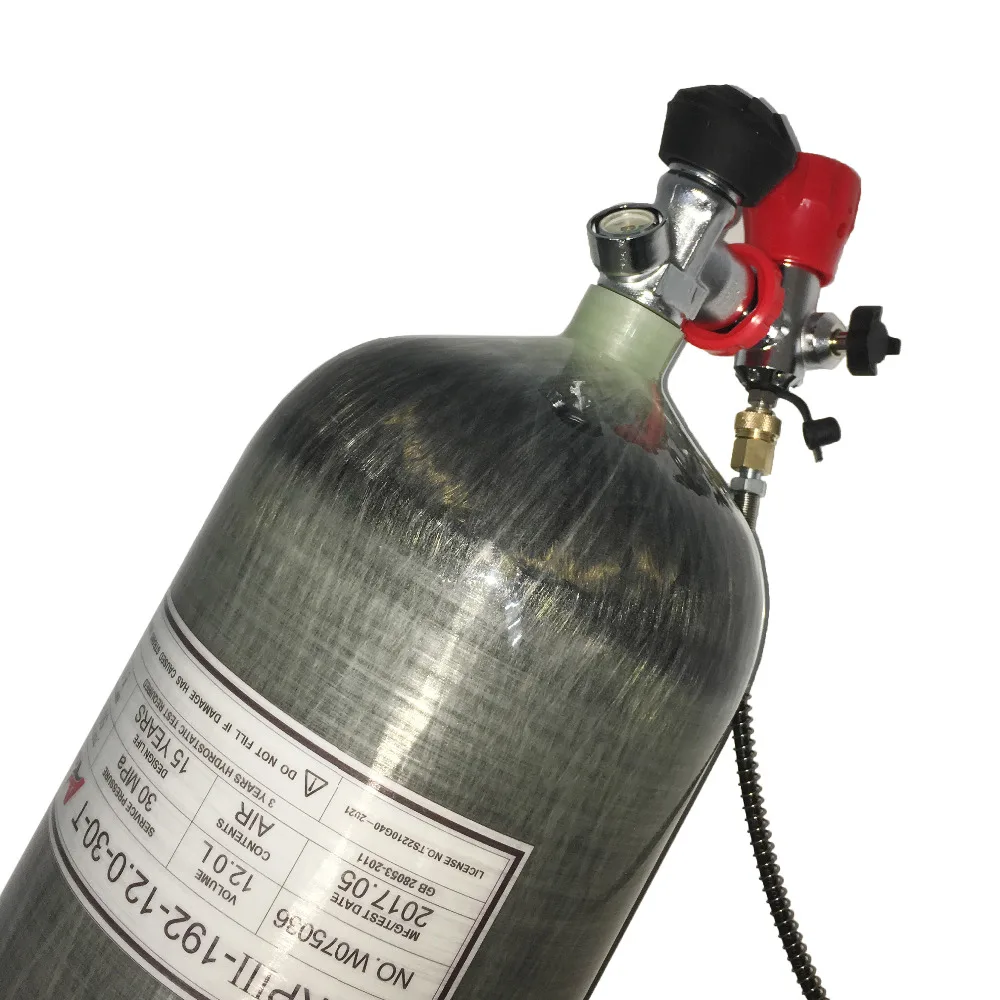 HP 4500PSI Hunting PCP Paintball Air Tank Carbon Fiber Gas Cylinder Diving Tank with Valve and Filling Station Drop Shipping