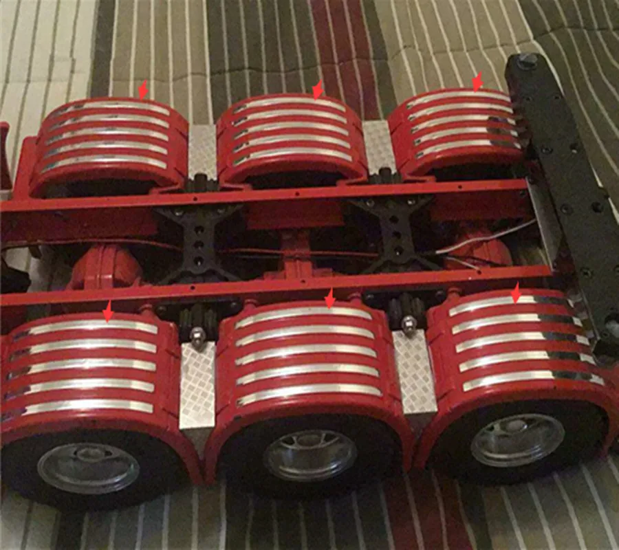 Rc Truck Fender Metal Stickers Decals For Tamiya Tractor Trailer 1/14