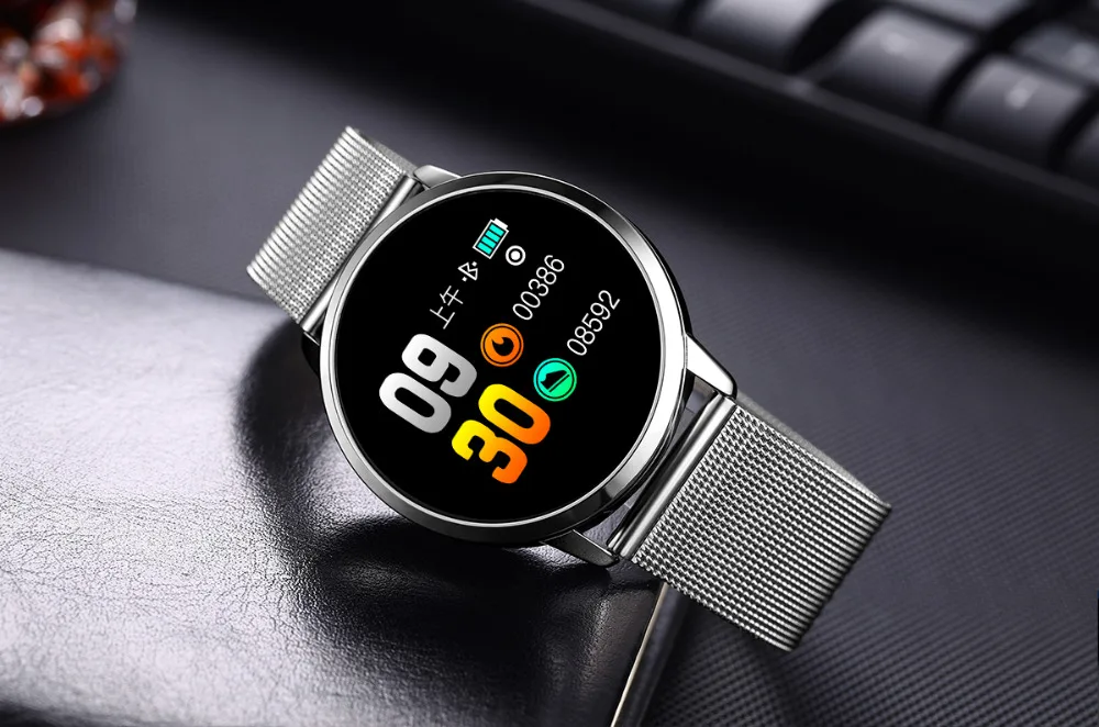 Q8 Смарт часы OLED цветной экран Smartwatch Женская мода фитнес трекер монитор сердечного ритма