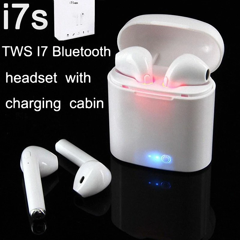

i7 i7s TWS Wireless Bluetooth Earphone In-Ear Stereo Earbud Headset with Charging Box Mic for iPhone sunsung xiaomi huawei LG