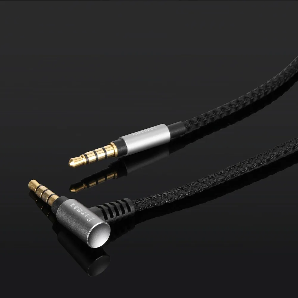 Replace Audio nylon Cable for SONY MDR 1000X 1000XM2 XM3 XM4 WH H800 WH H900N WH H910N XB900N XB700 headphones