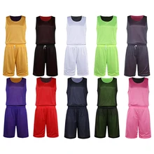 Дешевая Оранжевая команда США Реверсивный баскетбольная форма Джерси набор