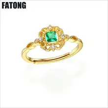 Light luxury jewelry retro ring classical wind ring female 925 sterling silver green zircon ring J031 sterling silver inlaid green chalcedony ring silver retro female food