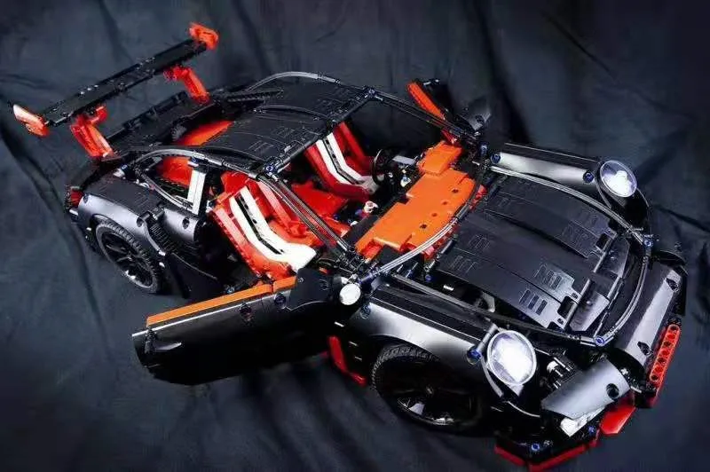 Technic Черный Супер гоночный приспособление для автомобиля техническая скорость модель автомобиля строительные наборы блоки кирпичи игрушки мальчики подарок на день рождения