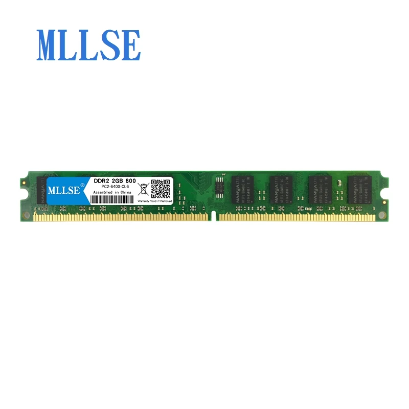 Mllse PC DIMM ram DDR2 2 ГБ 800 МГц 1,5 в память для настольных PC2-6400S 240pin не ECC компьютер PC ram memoria